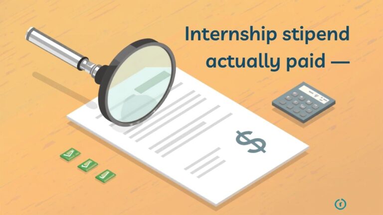 Internship stipend actually paid — how to check before you join